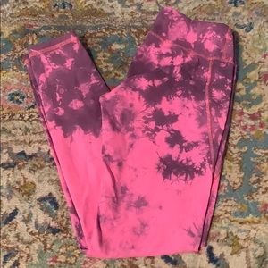 Tie dye pink leggings small